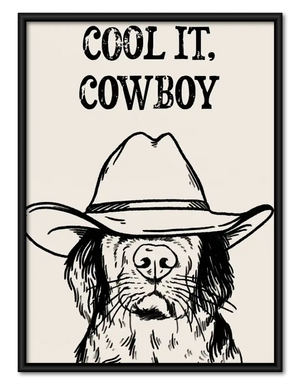 Cool It Cowboy Western Dog Wall Art