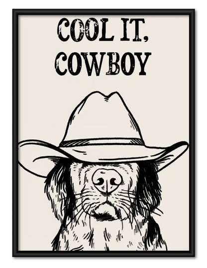 Cool It Cowboy Western Dog Wall Art 1