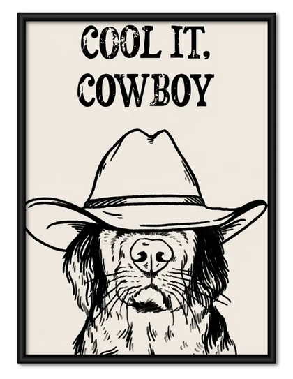 Cool It Cowboy Western Dog Wall Art