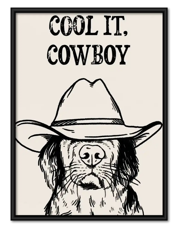 Cool It Cowboy Western Dog Wall Art