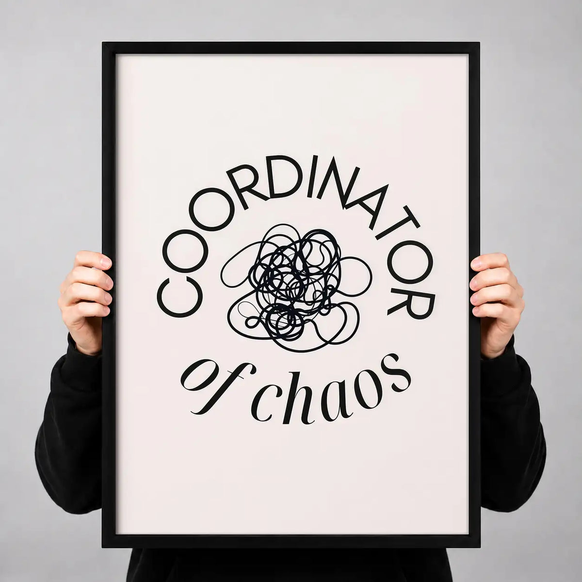 Coordinator of Chaos Typography Wall Art 3