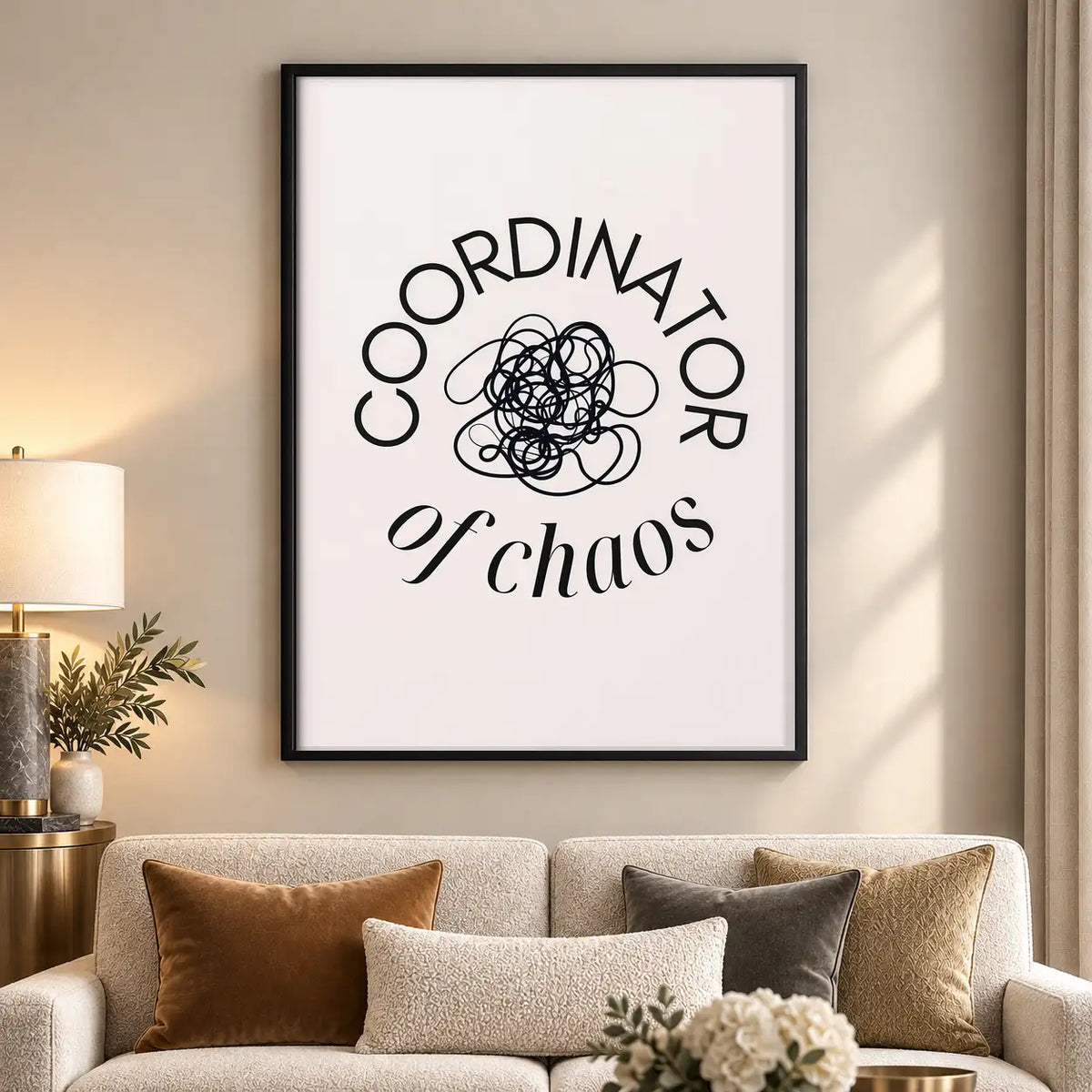 Coordinator of Chaos Typography Wall Art 5