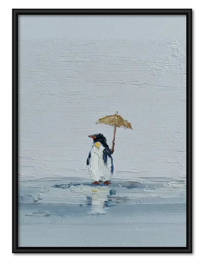 Couple Walking Beneath Umbrella Wall Art 1