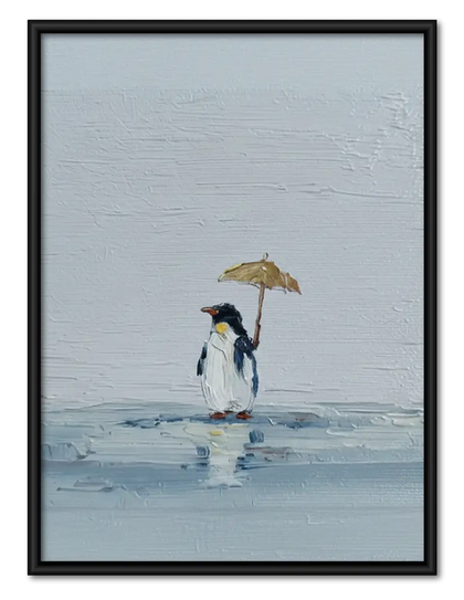 Couple Walking Beneath Umbrella Wall Art