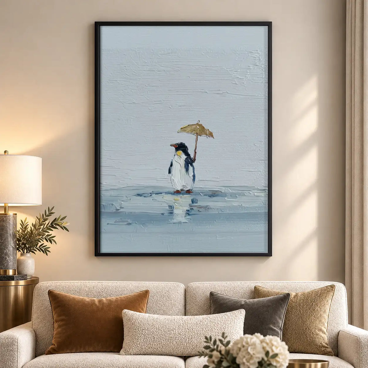 Couple Walking Beneath Umbrella Wall Art 5