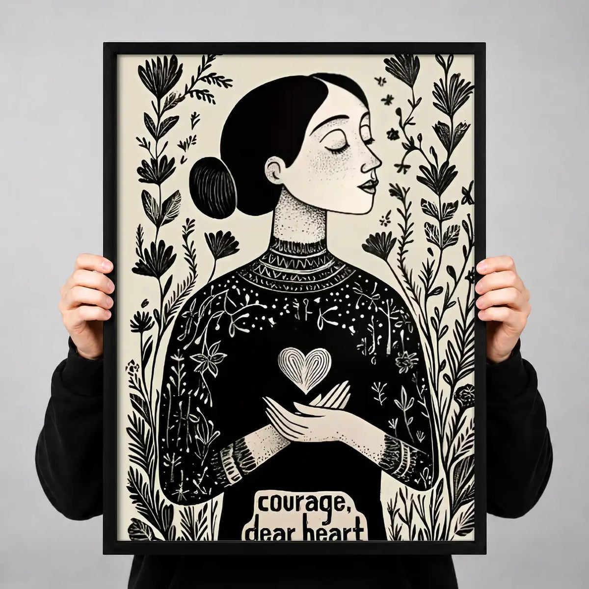 Courage Dear Heart Woman Wall Art 3