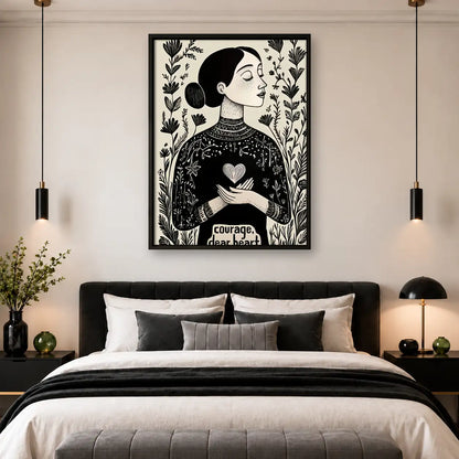 Courage Dear Heart Woman Wall Art 4