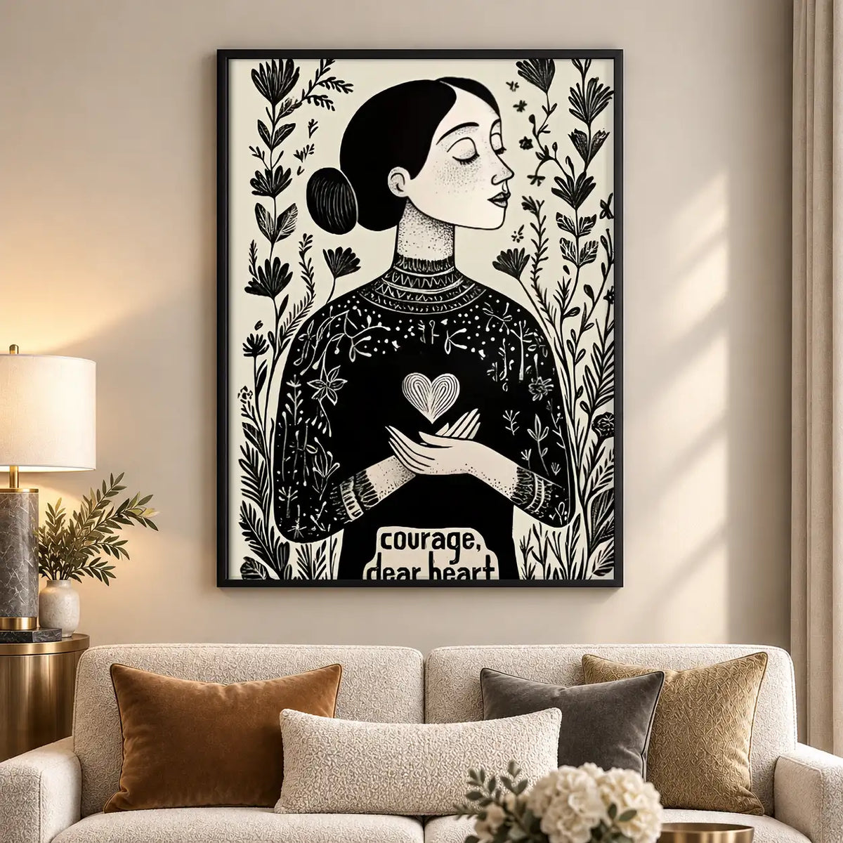 Courage Dear Heart Woman Wall Art 5