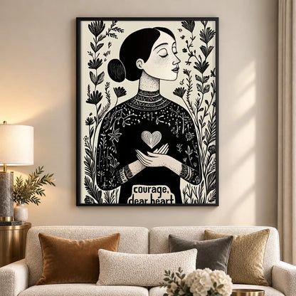 Courage Dear Heart Woman Wall Art 5