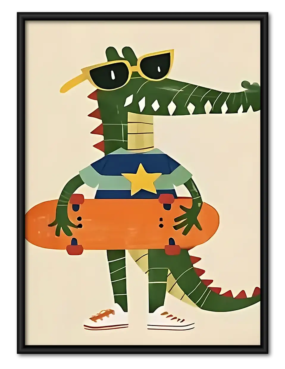 Cowboy Crocodile Character Wall Art 1