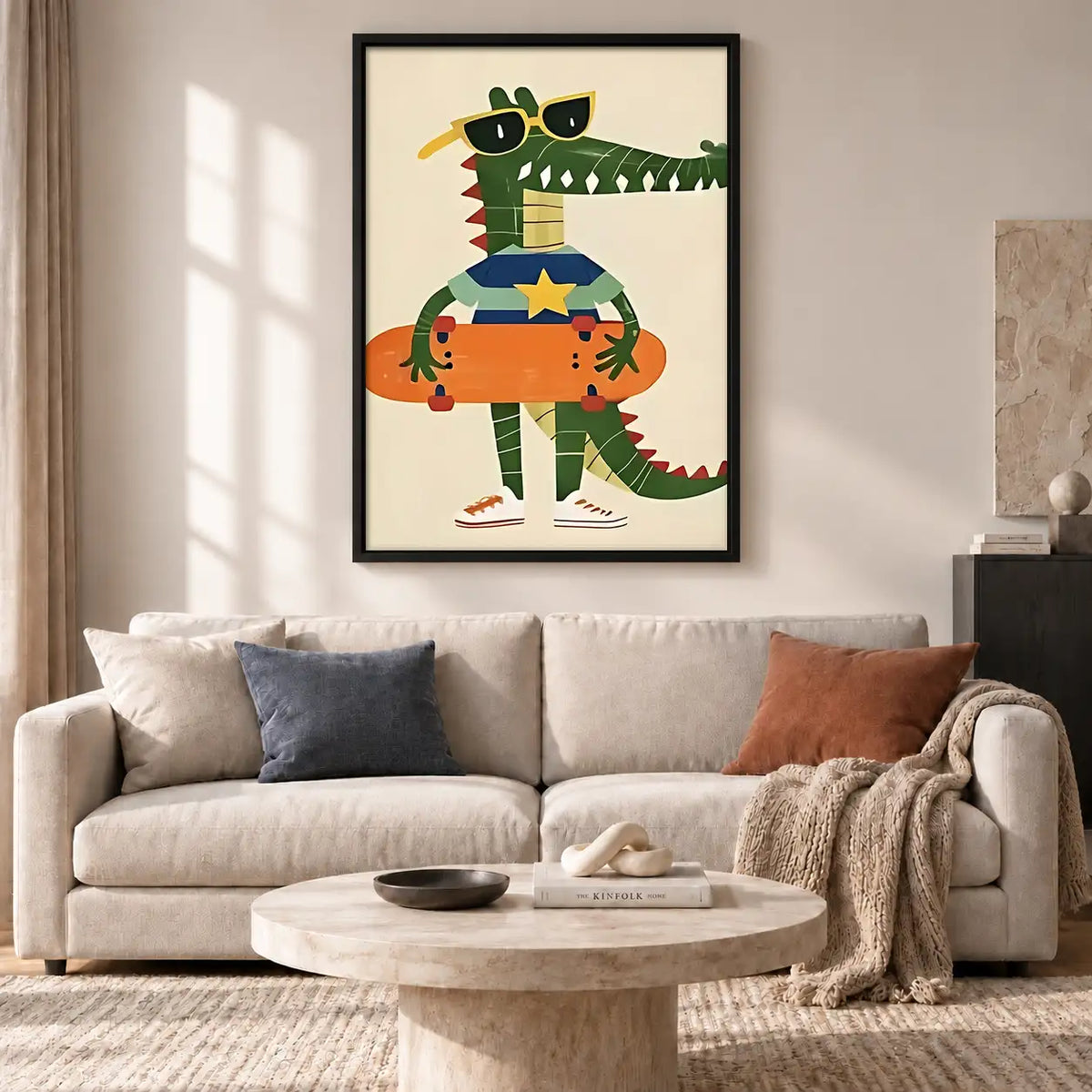 Cowboy Crocodile Character Wall Art 2