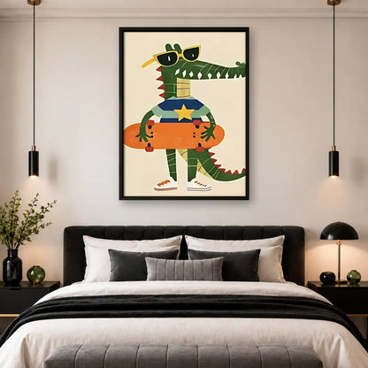 Cowboy Crocodile Character Wall Art 4