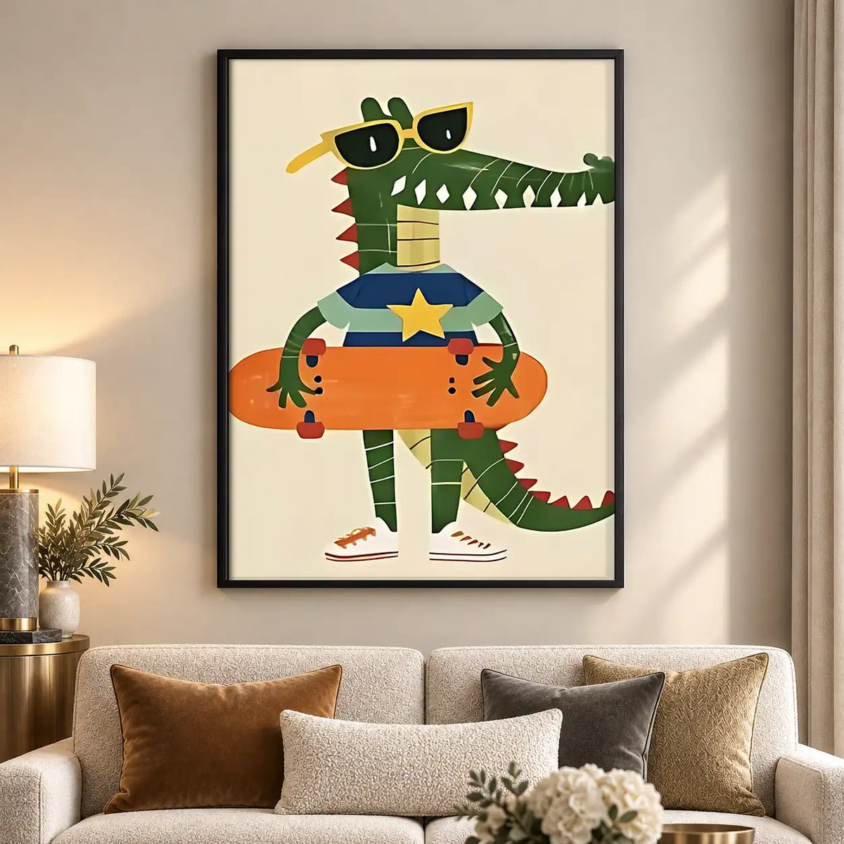 Cowboy Crocodile Character Wall Art 5