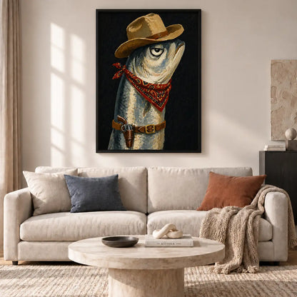 Cowboy Fish Portrait Wall Art 2