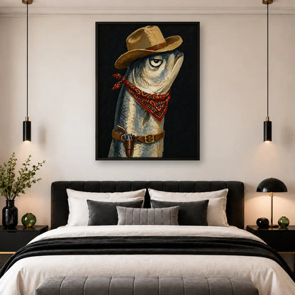 Cowboy Fish Portrait Wall Art 4