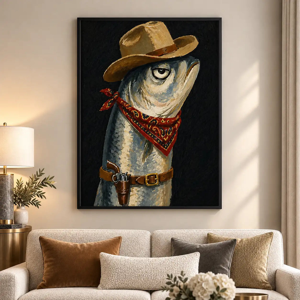 Cowboy Fish Portrait Wall Art 5