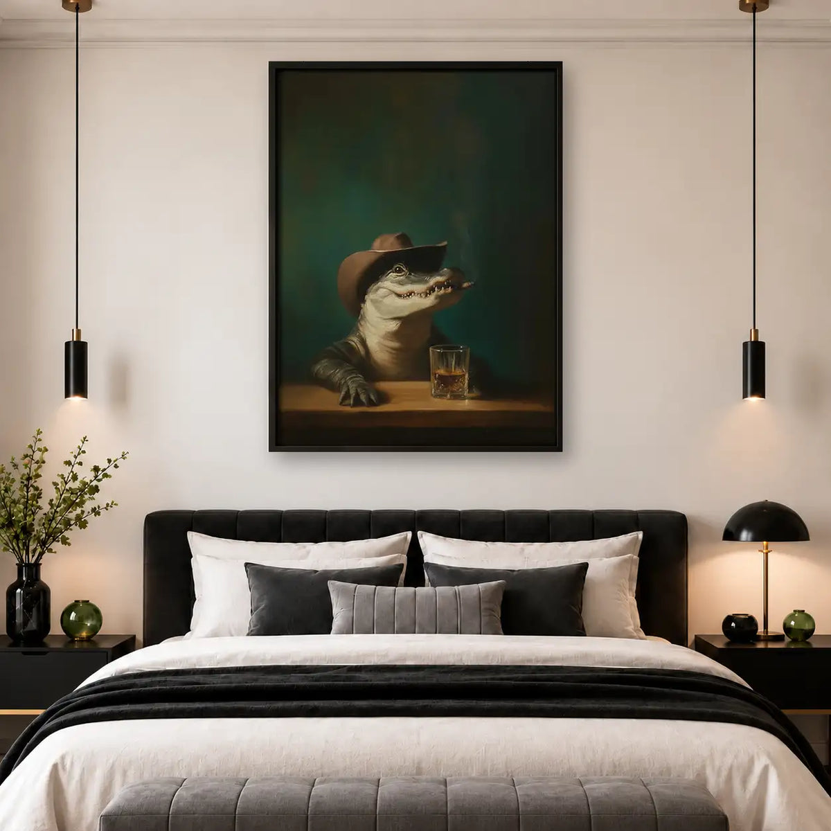 Cowboy Frog with Whiskey Wall Art 4