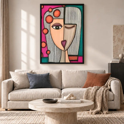 Cubist Woman Portrait Wall Art 2