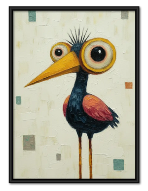Curious Long-Leg Bird Wall Art