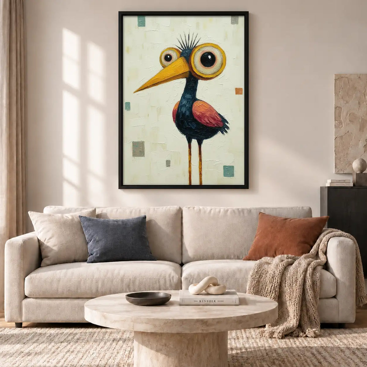 Curious Long-Leg Bird Wall Art 2