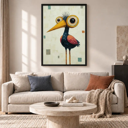 Curious Long-Leg Bird Wall Art 2