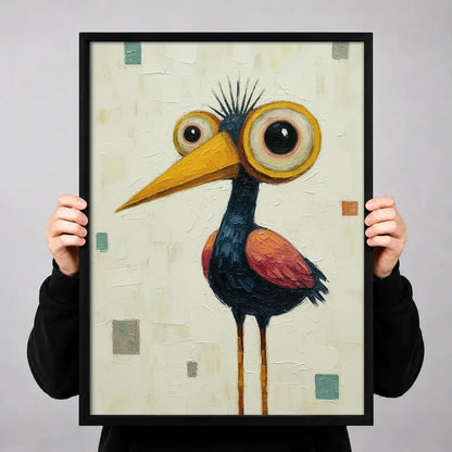 Curious Long-Leg Bird Wall Art 3