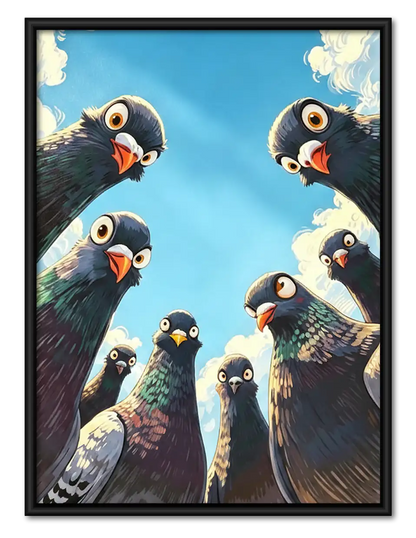 Curious Vulture Gathering Wall Art 1