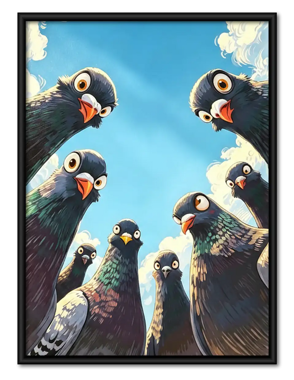 Curious Vulture Gathering Wall Art