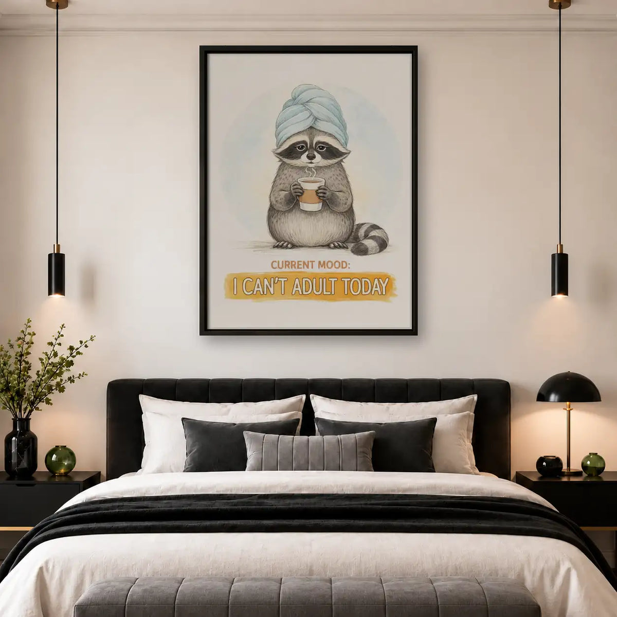 Current Mood Cannot Adult Cat Wall Art 4