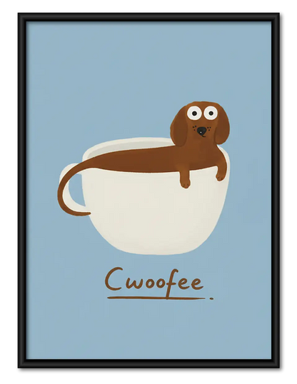 Dachshund in Coffee Cup Wall Art 1