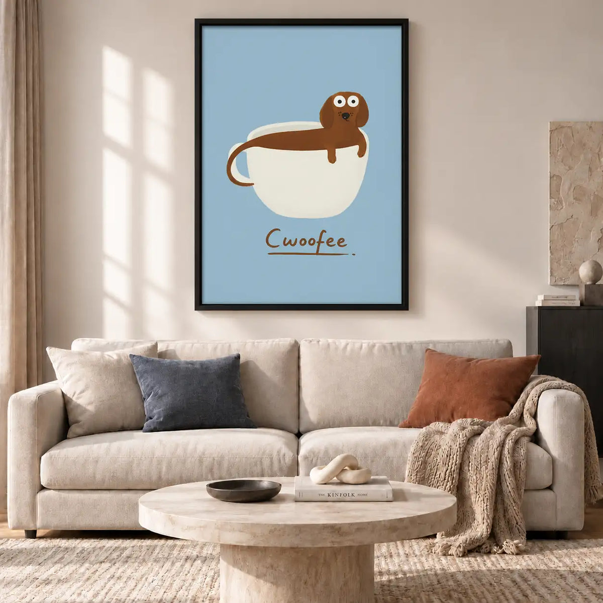 Dachshund in Coffee Cup Wall Art 2