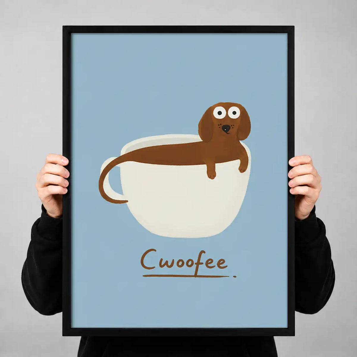 Dachshund in Coffee Cup Wall Art 3