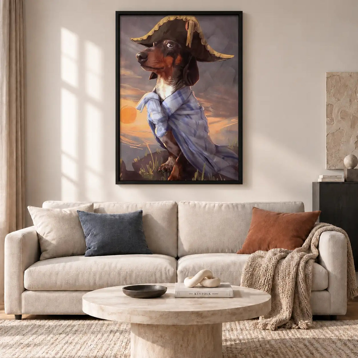 Dachshund in Pirate Hat Portrait Wall Art 2