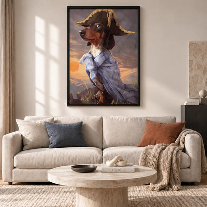 Dachshund in Pirate Hat Portrait Wall Art 2