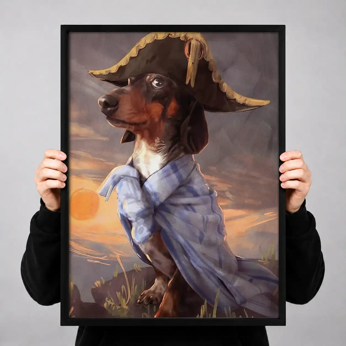 Dachshund in Pirate Hat Portrait Wall Art 3