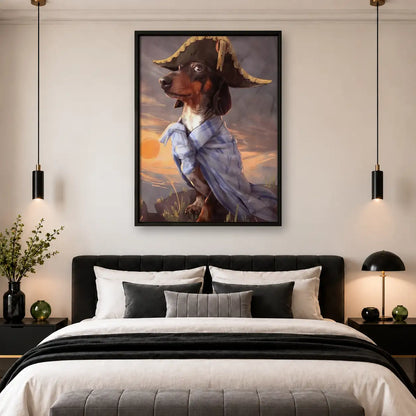 Dachshund in Pirate Hat Portrait Wall Art 4