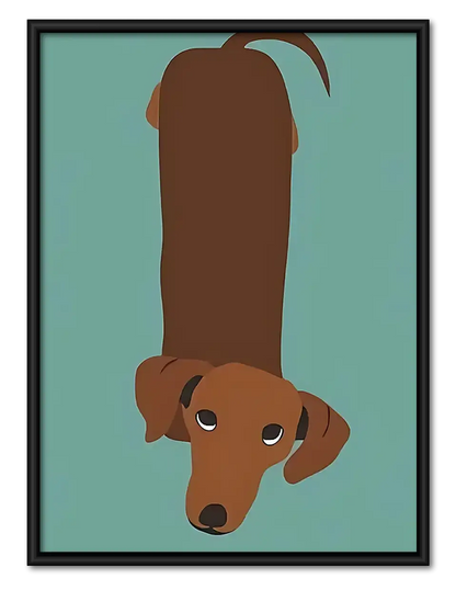 Dachshund Viewed from Above Wall Art 1
