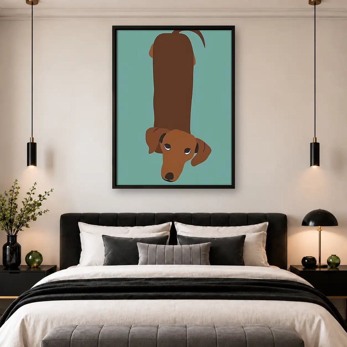 Dachshund Viewed from Above Wall Art 4