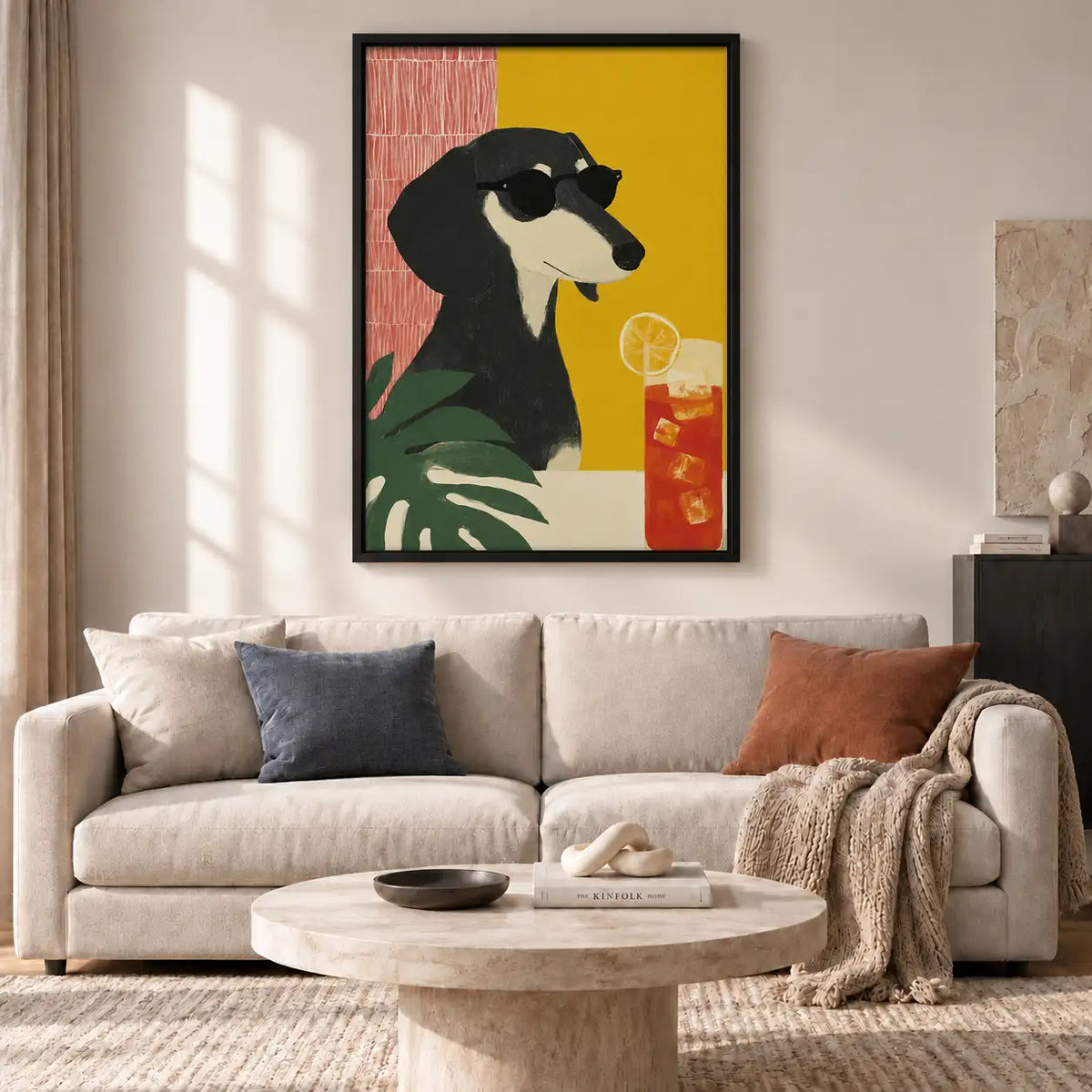 Dachshund with Lemon Drink Wall Art 2