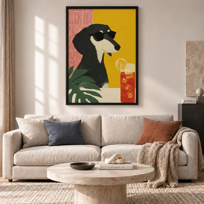 Dachshund with Lemon Drink Wall Art 2