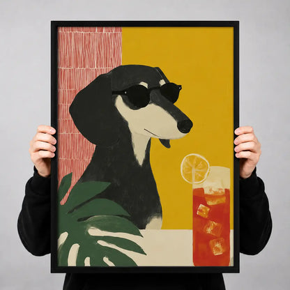 Dachshund with Lemon Drink Wall Art 3
