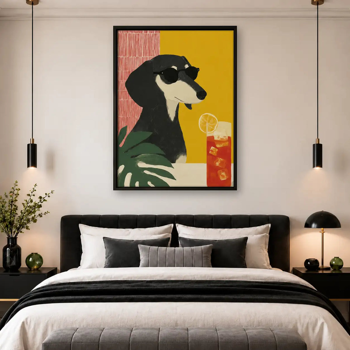 Dachshund with Lemon Drink Wall Art 4