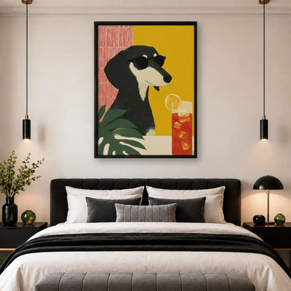 Dachshund with Lemon Drink Wall Art 4
