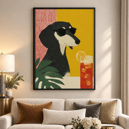 Dachshund with Lemon Drink Wall Art 5