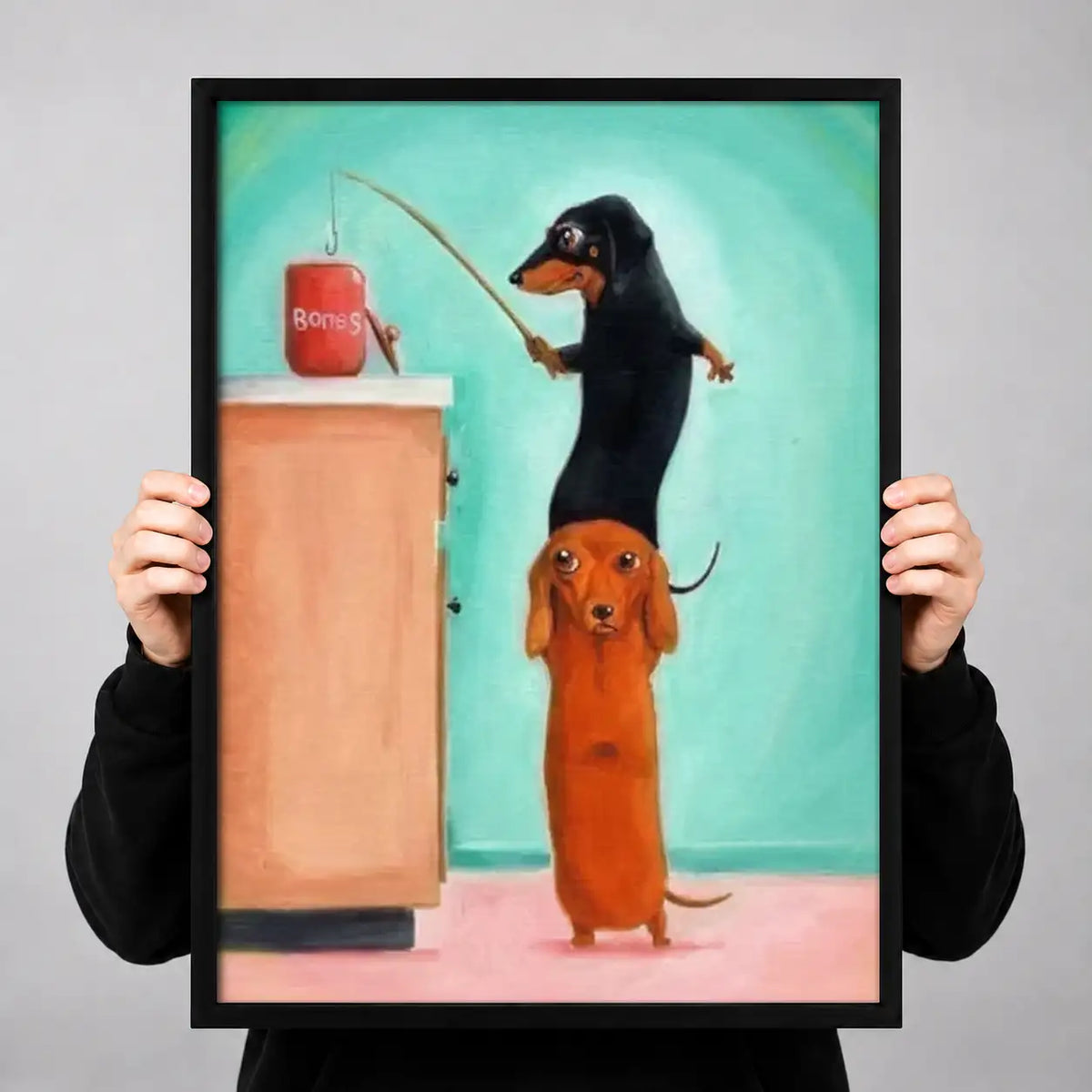 Dachshunds Waiting at the Counter Wall Art 3