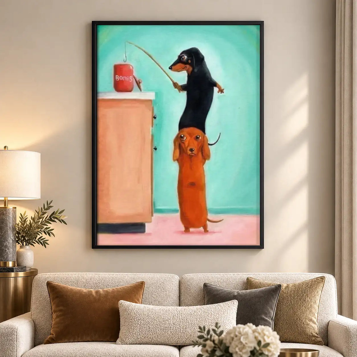 Dachshunds Waiting at the Counter Wall Art 5