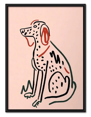 Dalmatian Minimal Line Portrait Wall Art