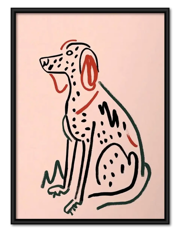 Dalmatian Minimal Line Portrait Wall Art