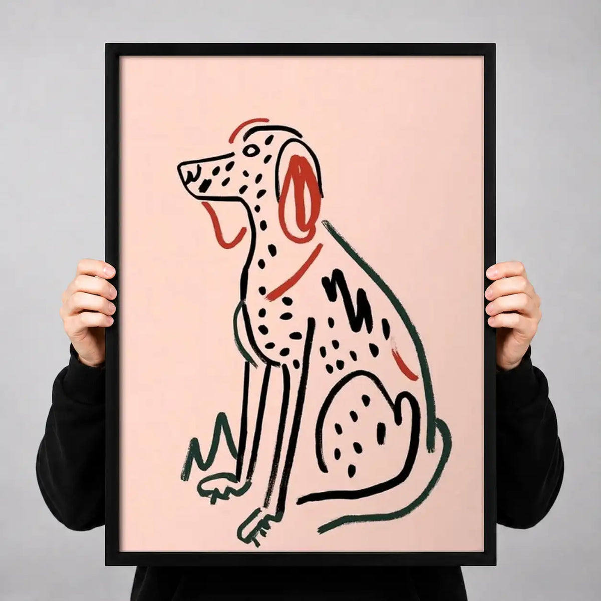 Dalmatian Minimal Line Portrait Wall Art 3