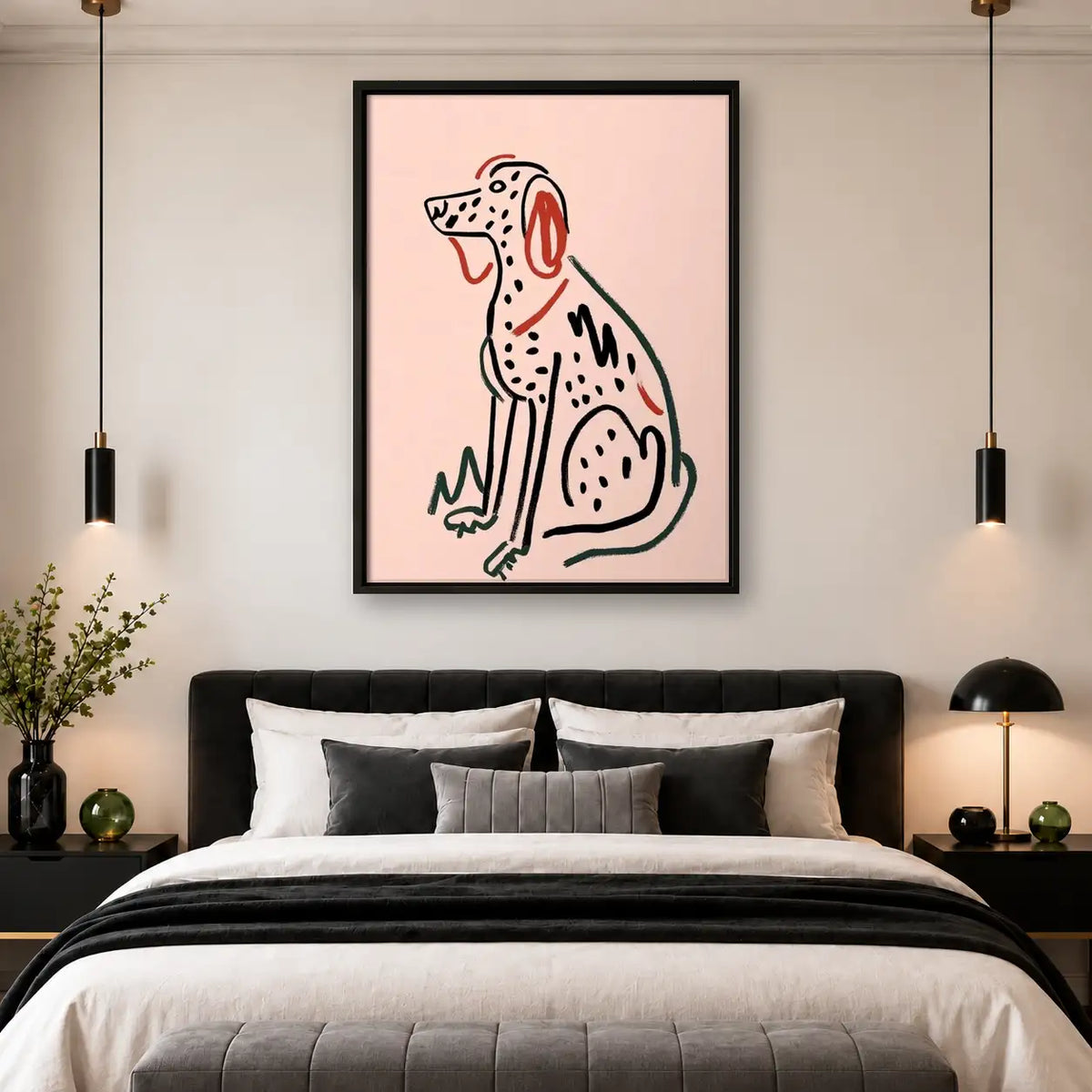 Dalmatian Minimal Line Portrait Wall Art 4